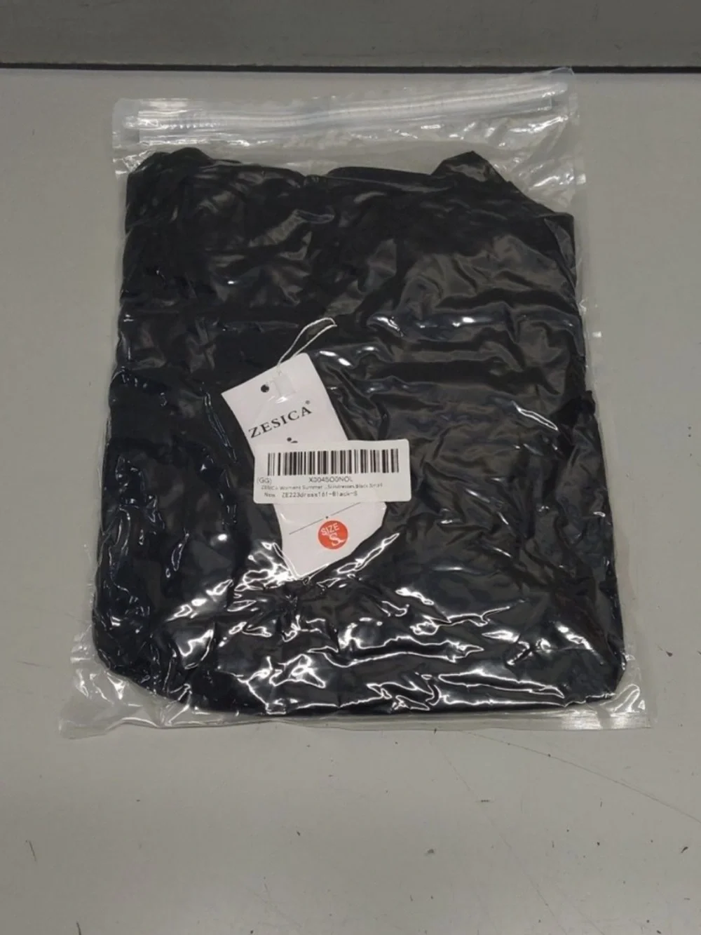 NWT Black Mini Dress S Tie Shoulder Tiered Ruffle Boho Swing - Picture 8 of 8